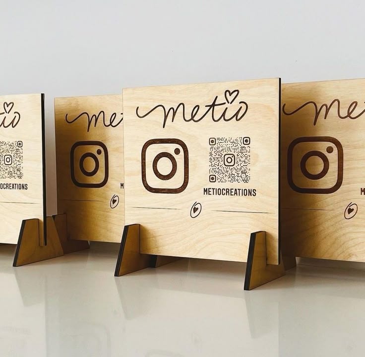 Wooden QR Code Holder