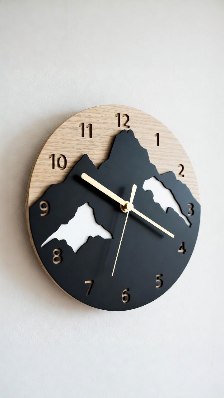 Fikraweli - wall styling wood clock interior product